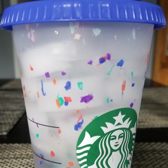 TWO Starbucks Color Changing Confetti Cups - Picture 5 of 5